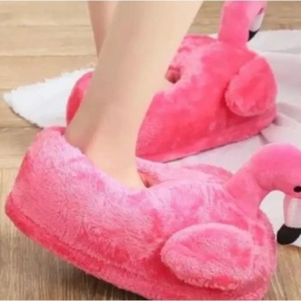 Girls' Flamingo House Slippers, Size 2-3